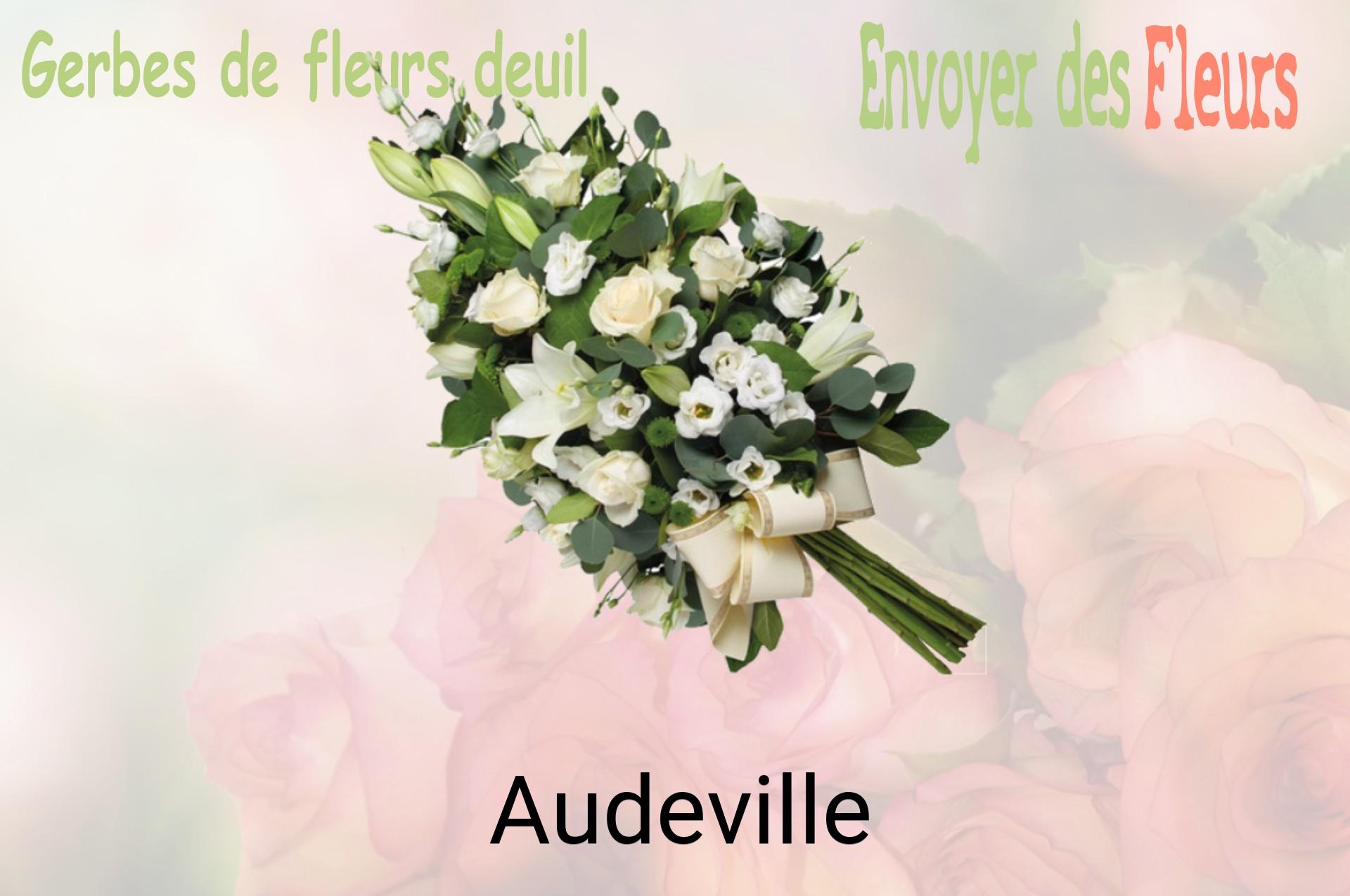 Gerbe de fleurs de deuil livrée à Audeville